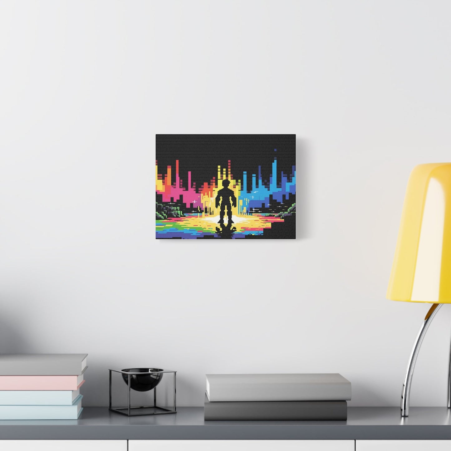 Pixel Series | Into The Light Canvas Wall Art - NEONPADS - Canvas