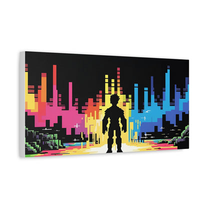 Pixel Series | Into The Light Canvas Wall Art - NEONPADS - Canvas