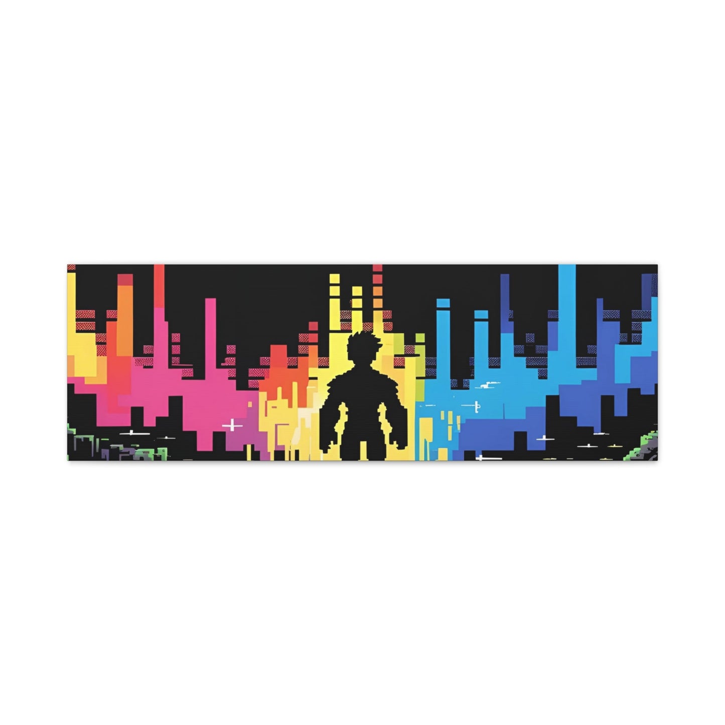 Pixel Series | Into The Light Canvas Wall Art - NEONPADS - Canvas