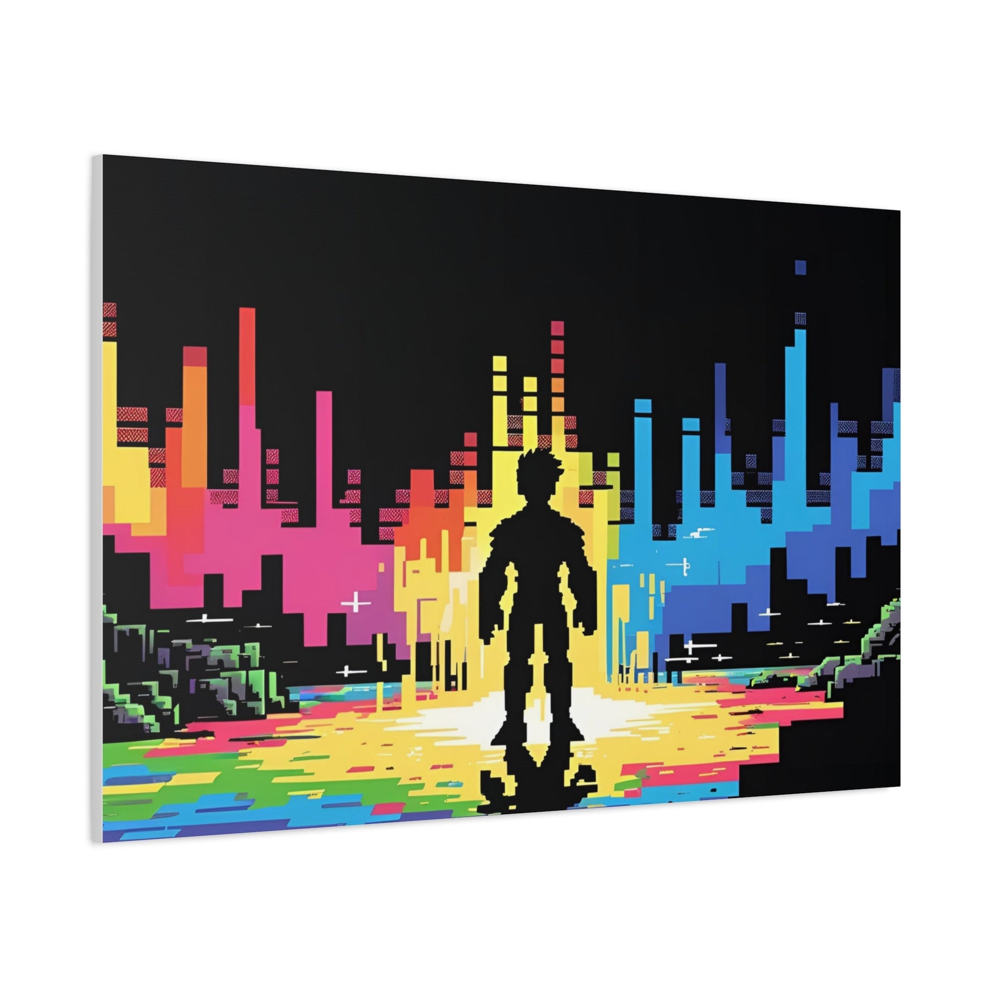 Pixel Series | Into The Light Canvas Wall Art - NEONPADS - Canvas
