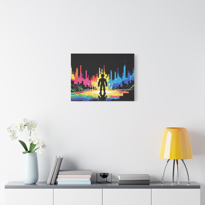 Pixel Series | Into The Light Canvas Wall Art - NEONPADS - Canvas