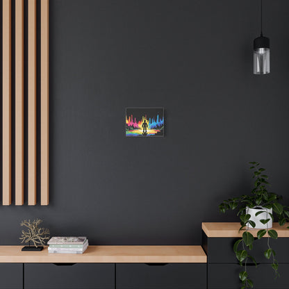 Pixel Series | Into The Light Canvas Wall Art - NEONPADS - Canvas
