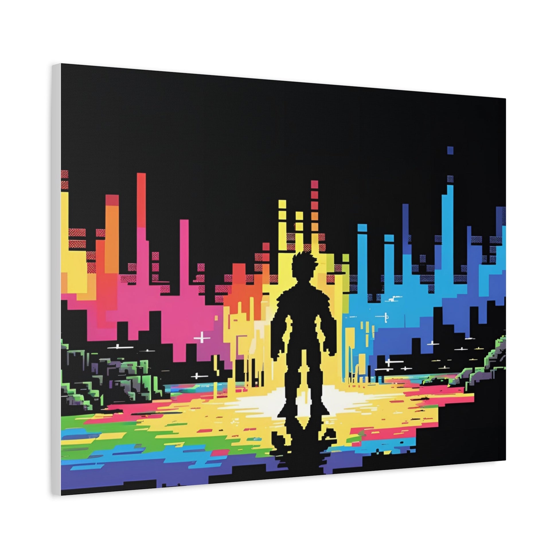 Pixel Series | Into The Light Canvas Wall Art - NEONPADS - Canvas
