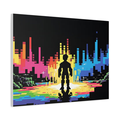 Pixel Series | Into The Light Canvas Wall Art - NEONPADS - Canvas