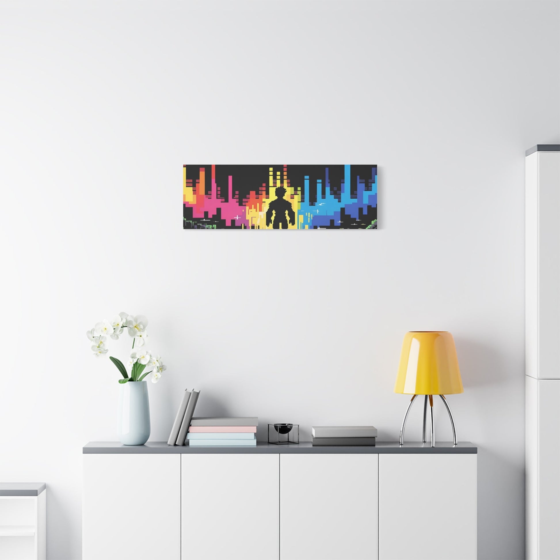 Pixel Series | Into The Light Canvas Wall Art - NEONPADS - Canvas