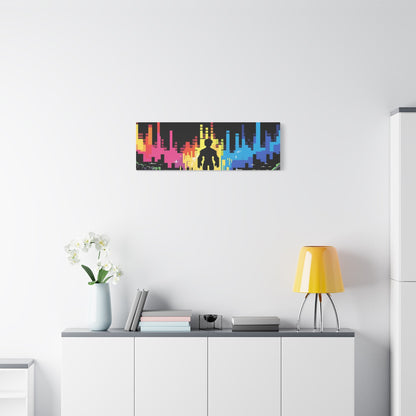 Pixel Series | Into The Light Canvas Wall Art - NEONPADS - Canvas