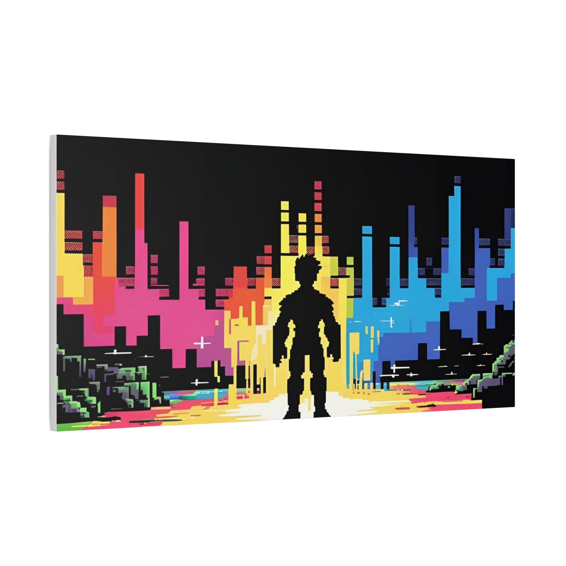 Pixel Series | Into The Light Canvas Wall Art - NEONPADS - Canvas