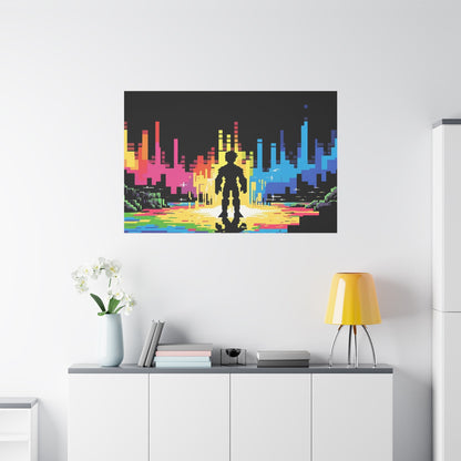Pixel Series | Into The Light Canvas Wall Art - NEONPADS - Canvas