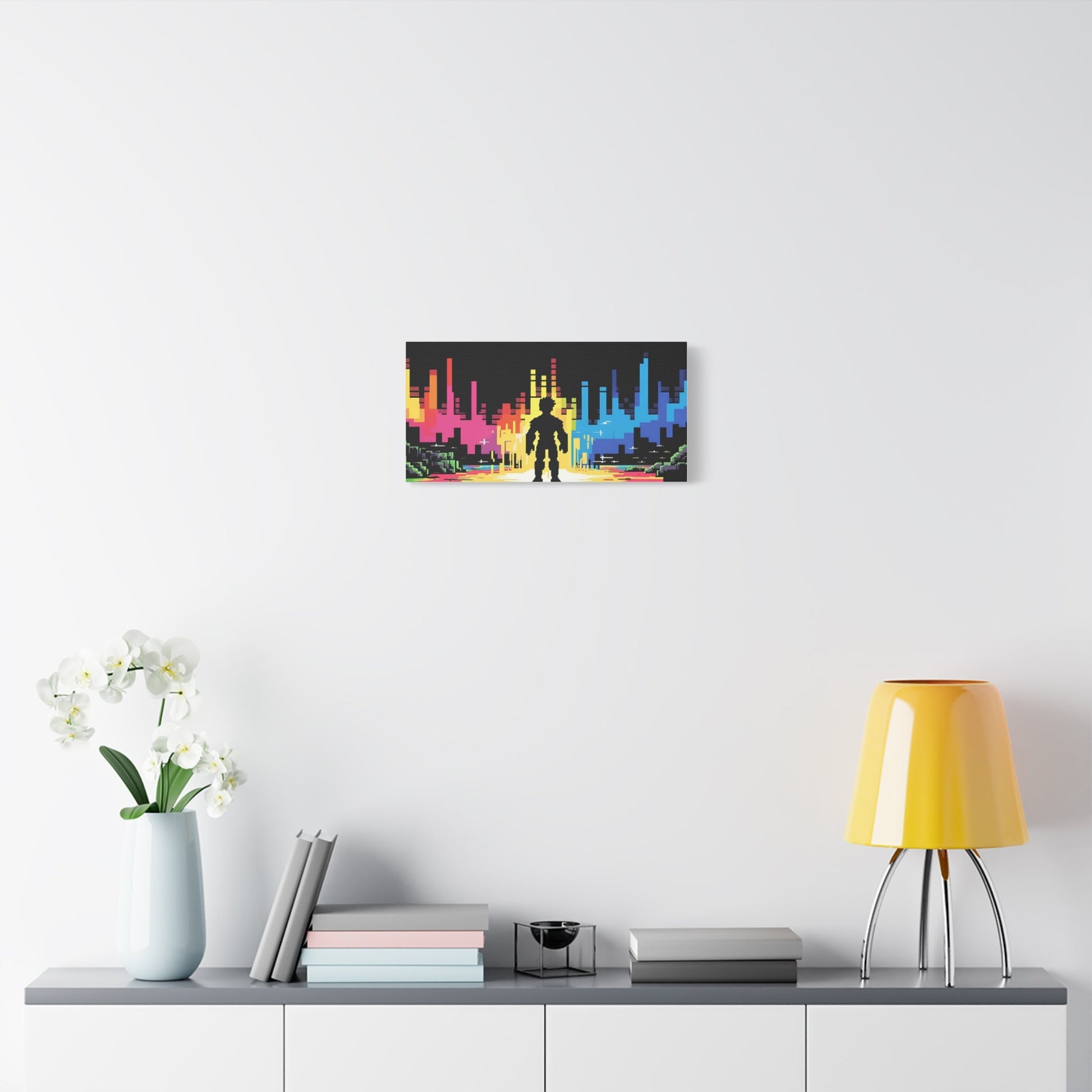 Pixel Series | Into The Light Canvas Wall Art - NEONPADS - Canvas