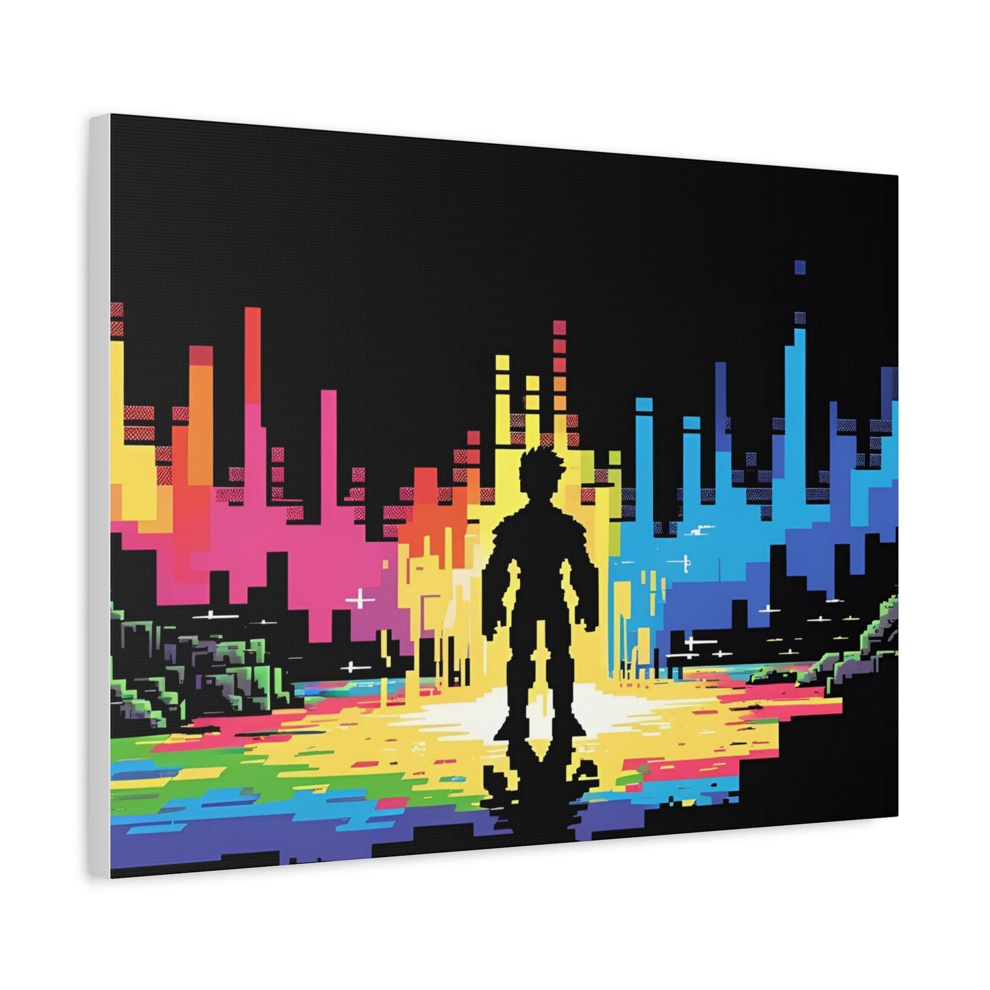 Pixel Series | Into The Light Canvas Wall Art - NEONPADS - Canvas