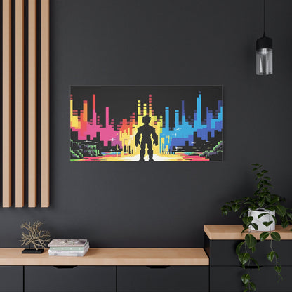 Pixel Series | Into The Light Canvas Wall Art - NEONPADS - Canvas