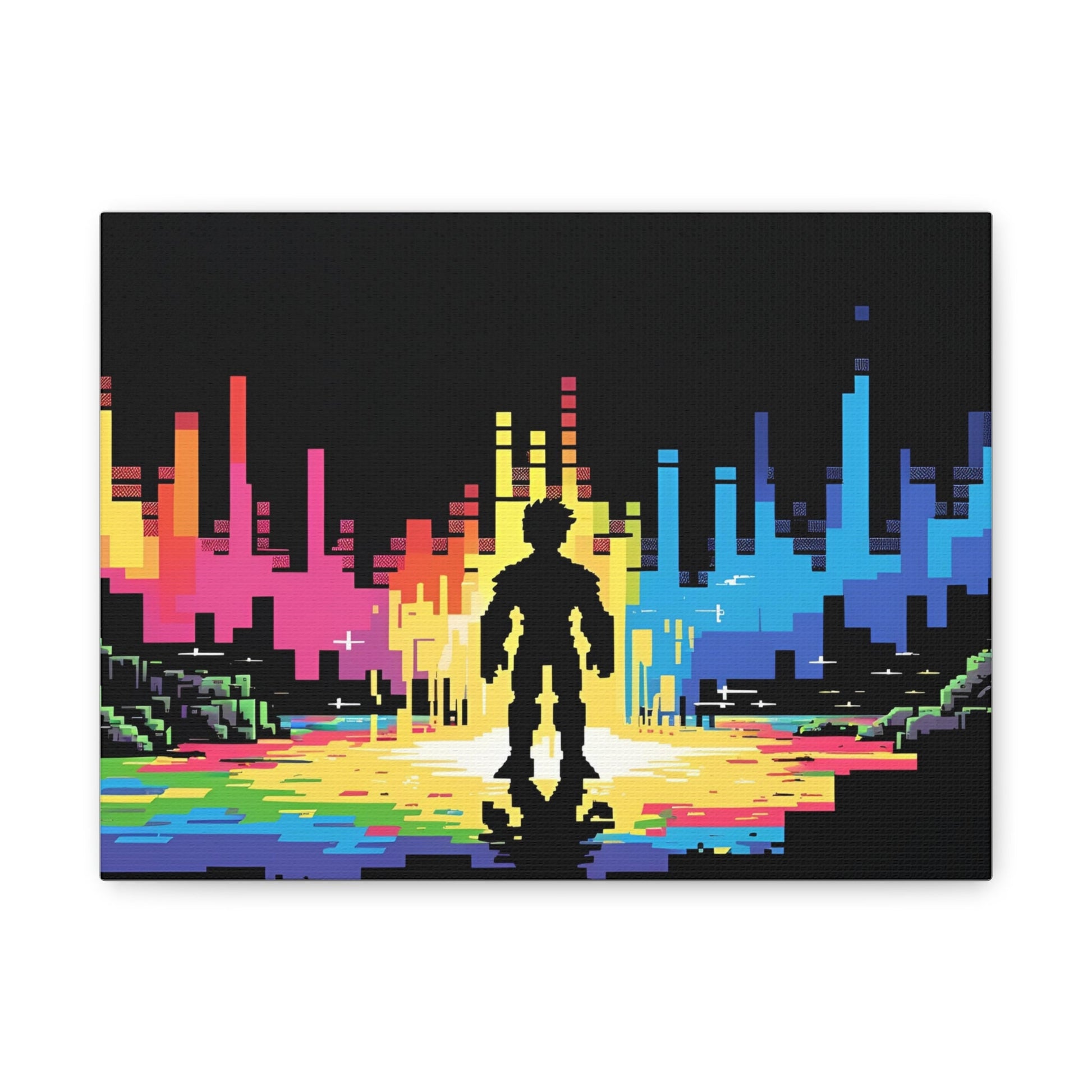 Pixel Series | Into The Light Canvas Wall Art - NEONPADS - Canvas