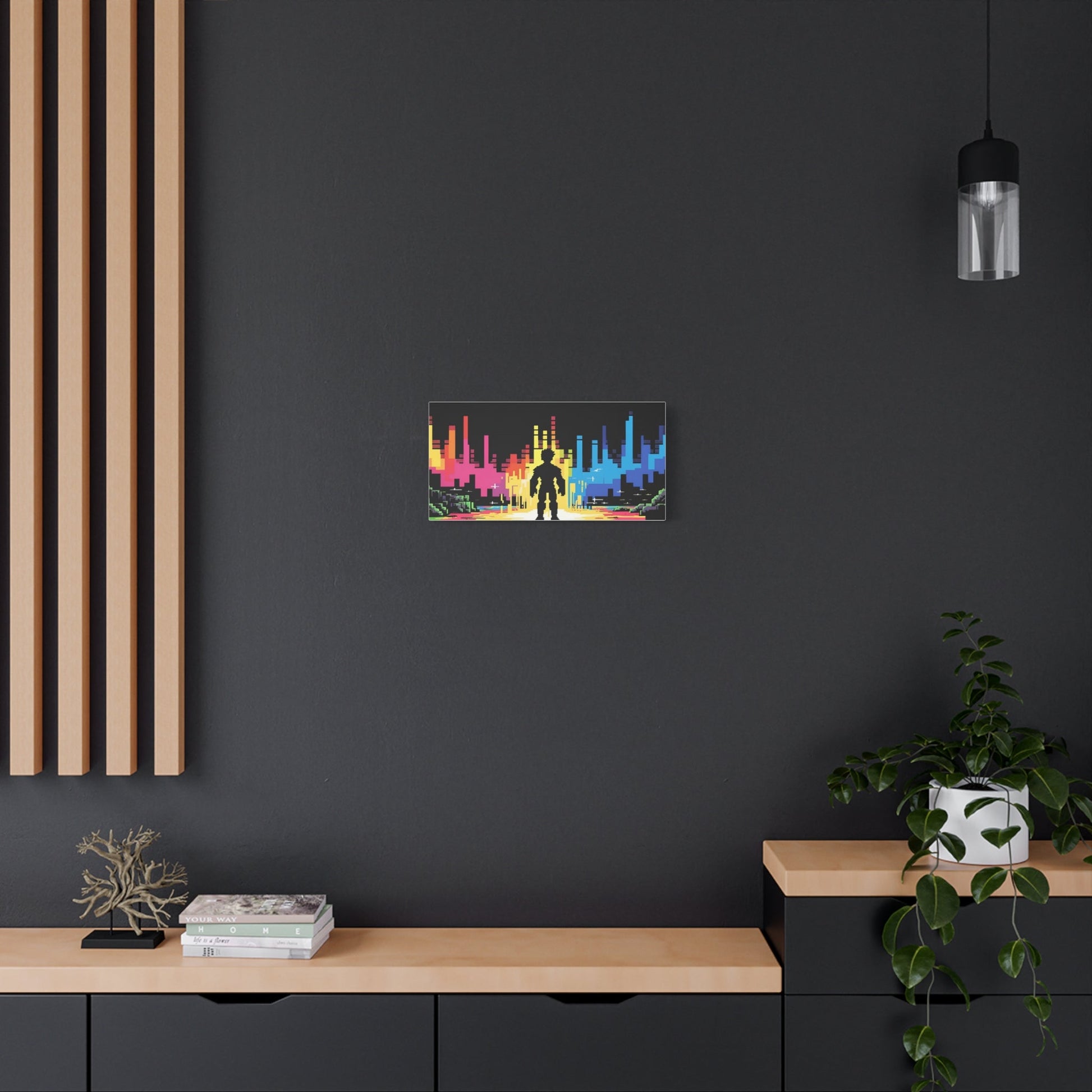 Pixel Series | Into The Light Canvas Wall Art - NEONPADS - Canvas