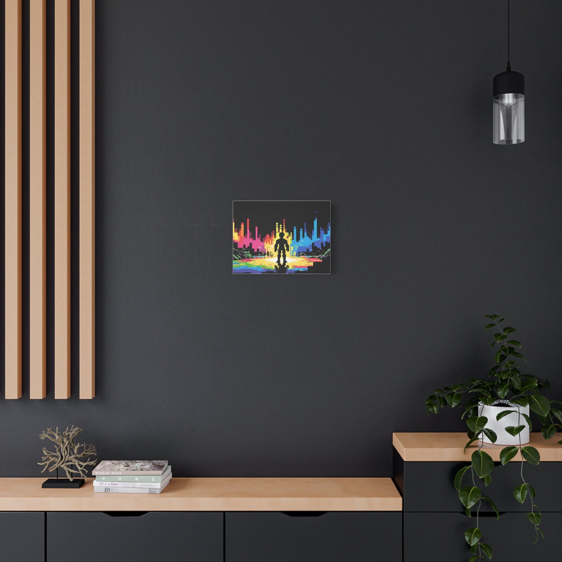 Pixel Series | Into The Light Canvas Wall Art - NEONPADS - Canvas
