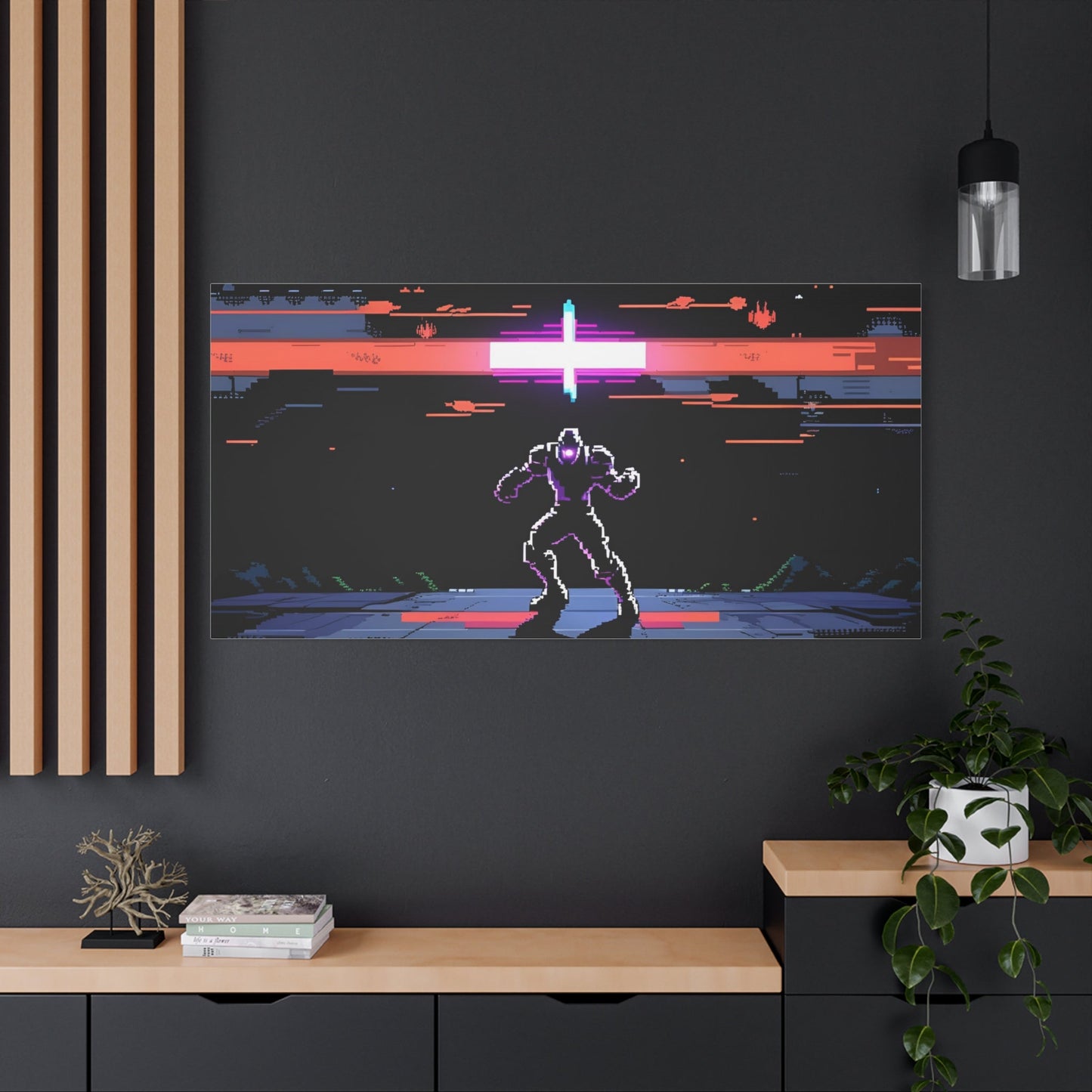 Pixel Series | Neon Standoff Canvas Wall Art - NEONPADS - Canvas