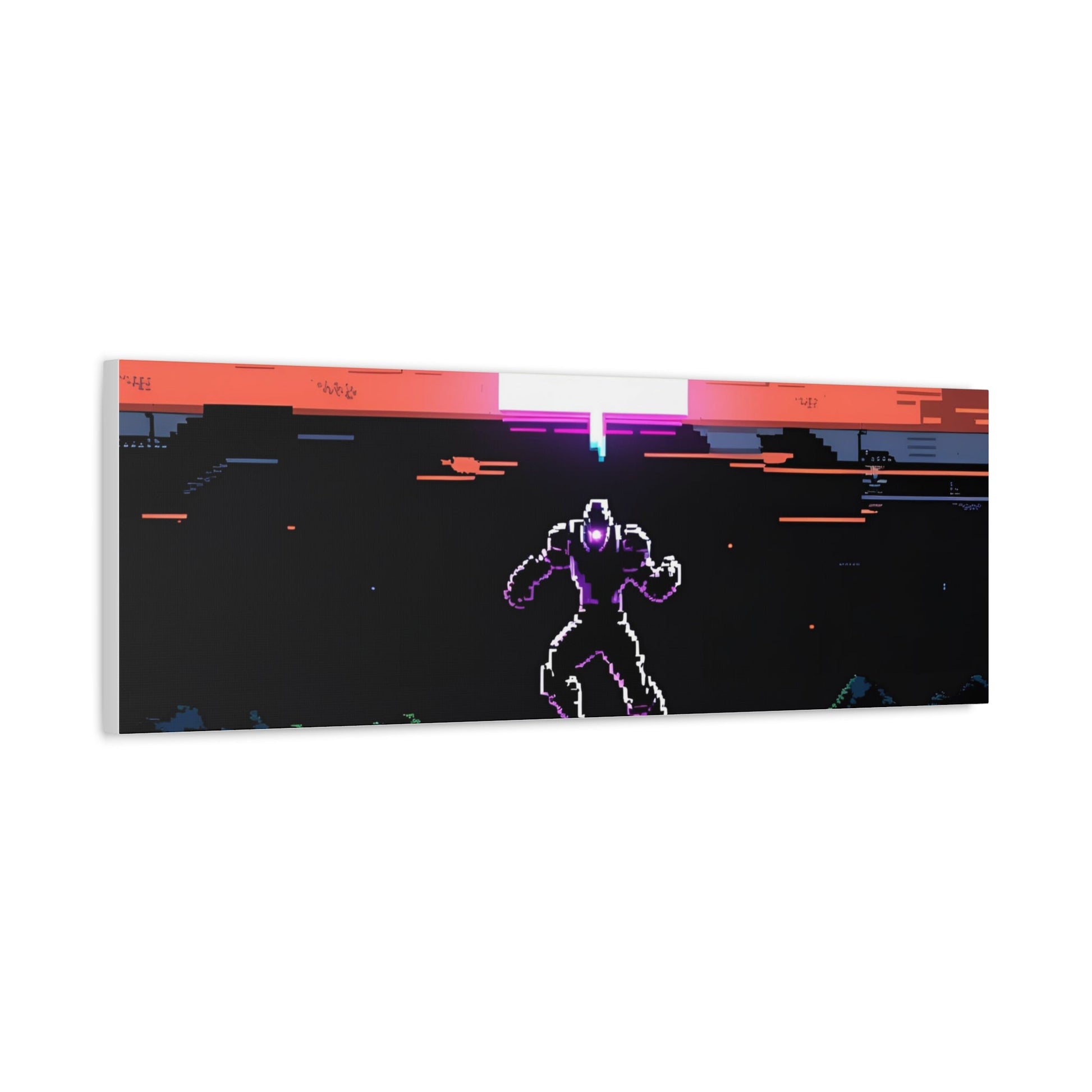 Pixel Series | Neon Standoff Canvas Wall Art - NEONPADS - Canvas