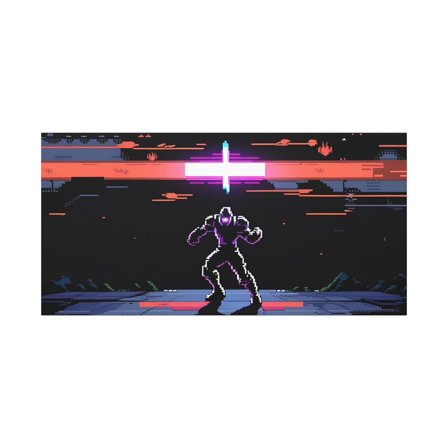 Pixel Series | Neon Standoff Canvas Wall Art - NEONPADS - Canvas