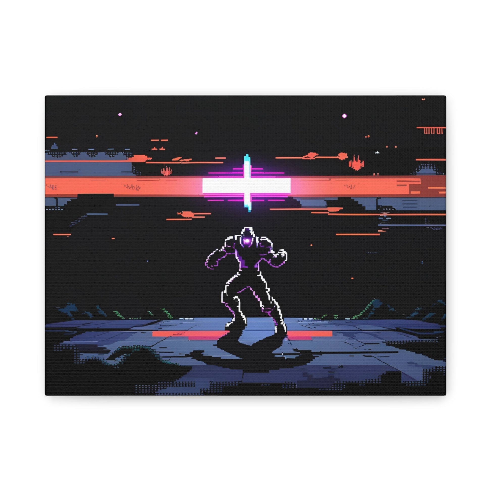 Pixel Series | Neon Standoff Canvas Wall Art - NEONPADS - Canvas