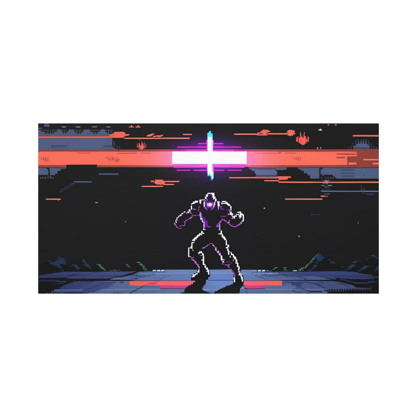 Pixel Series | Neon Standoff Canvas Wall Art - NEONPADS - Canvas