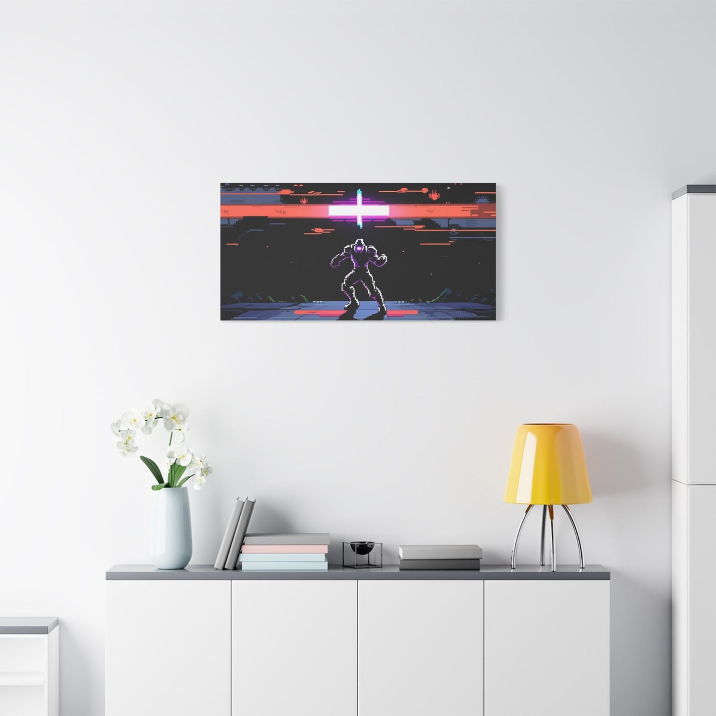 Pixel Series | Neon Standoff Canvas Wall Art - NEONPADS - Canvas