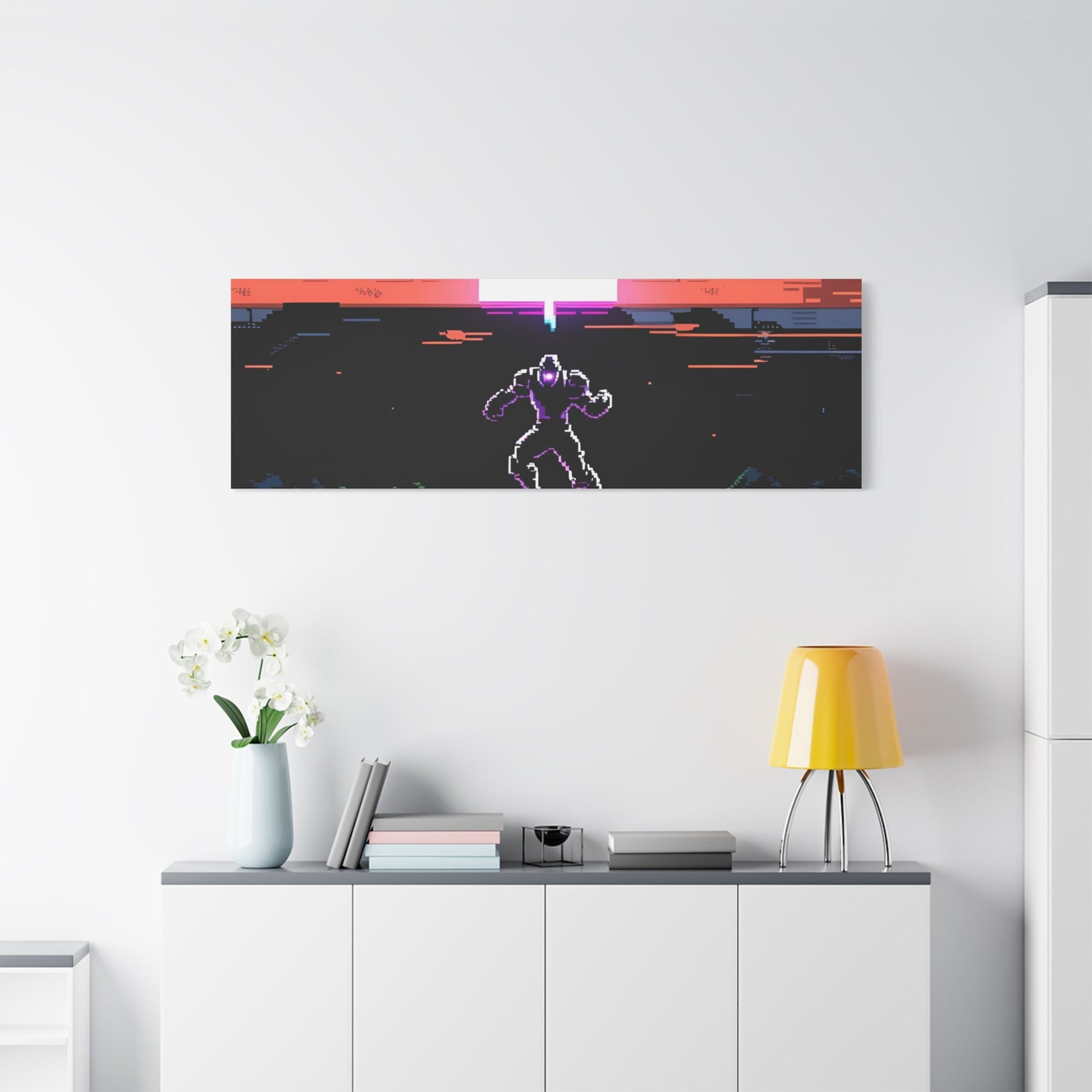 Pixel Series | Neon Standoff Canvas Wall Art - NEONPADS - Canvas