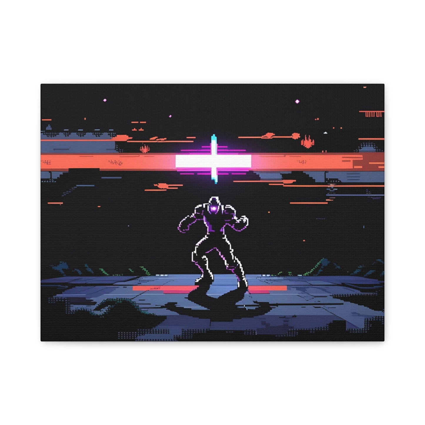 Pixel Series | Neon Standoff Canvas Wall Art - NEONPADS - Canvas