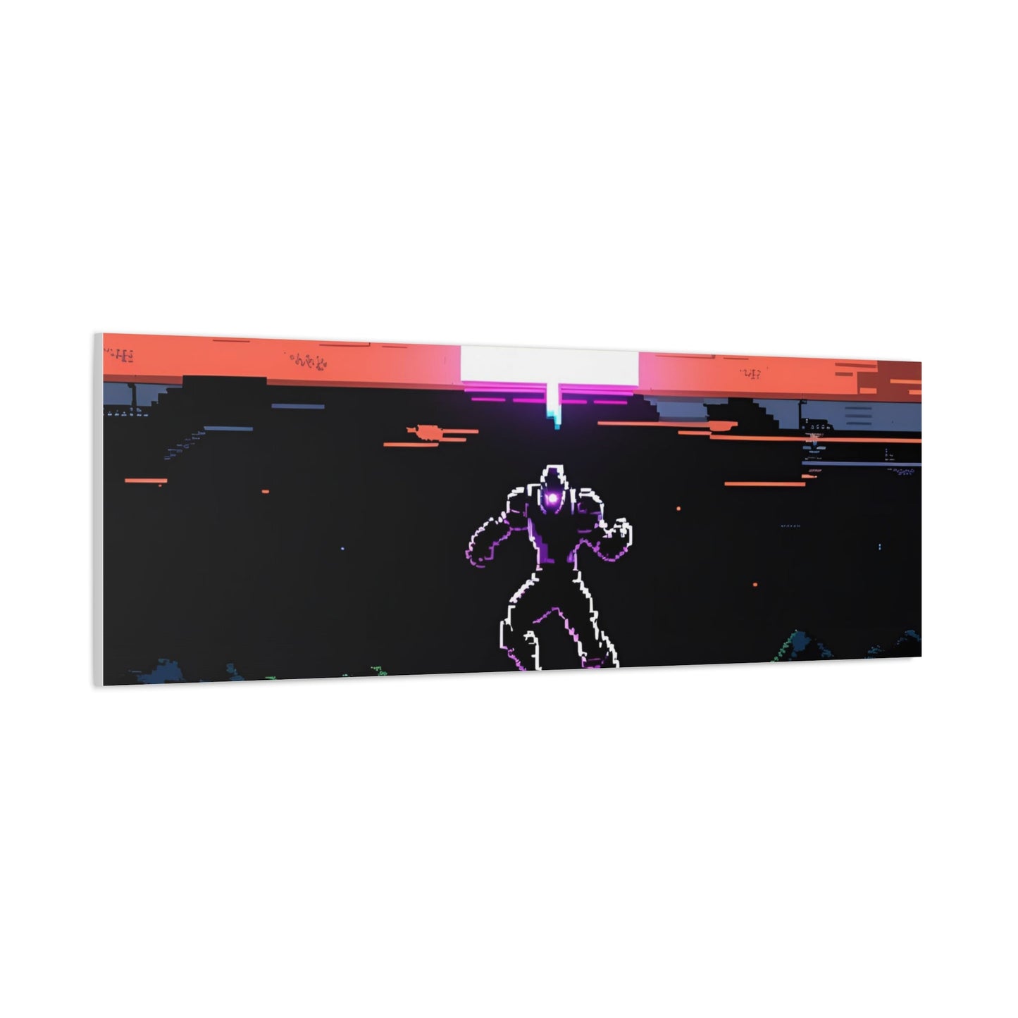 Pixel Series | Neon Standoff Canvas Wall Art - NEONPADS - Canvas