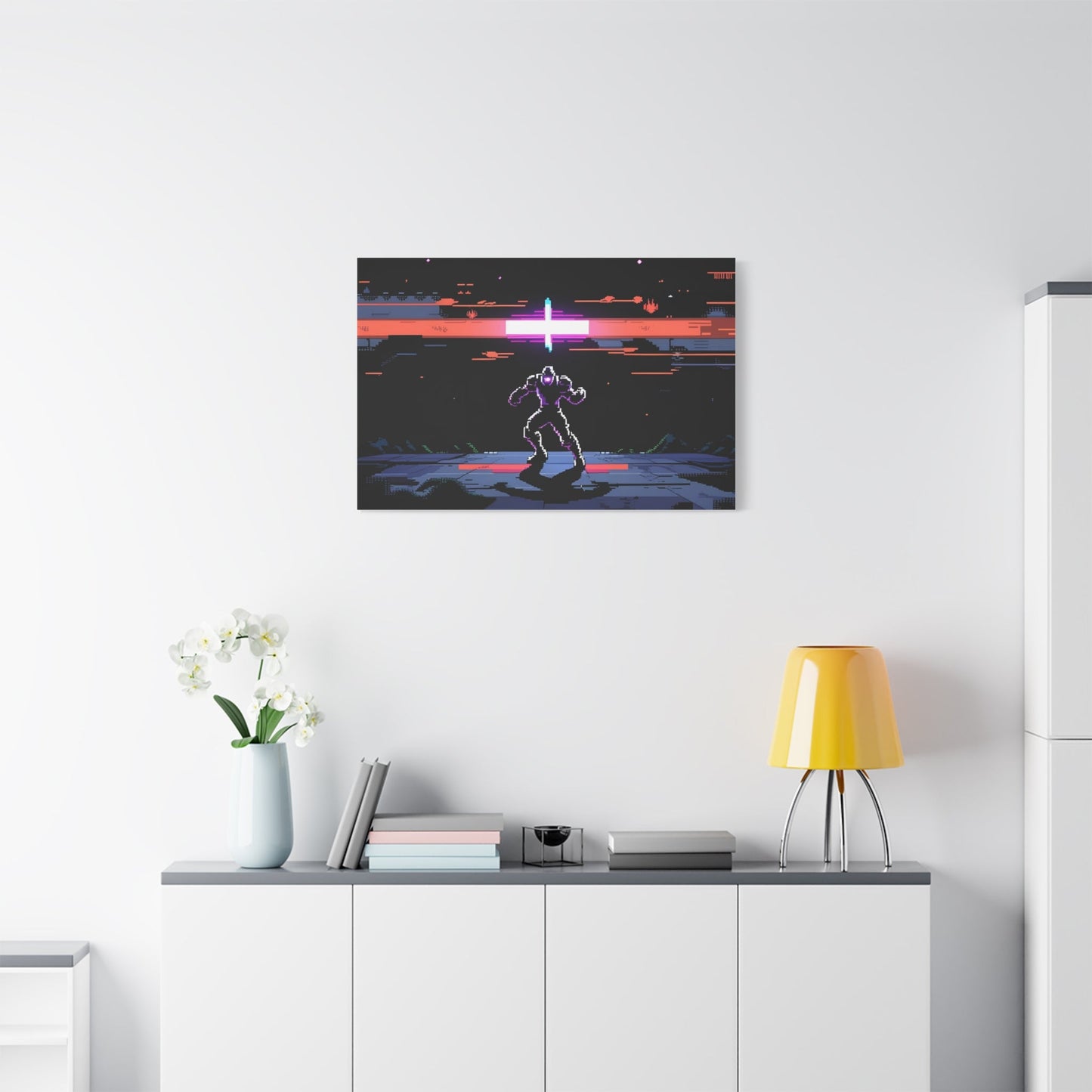 Pixel Series | Neon Standoff Canvas Wall Art - NEONPADS - Canvas