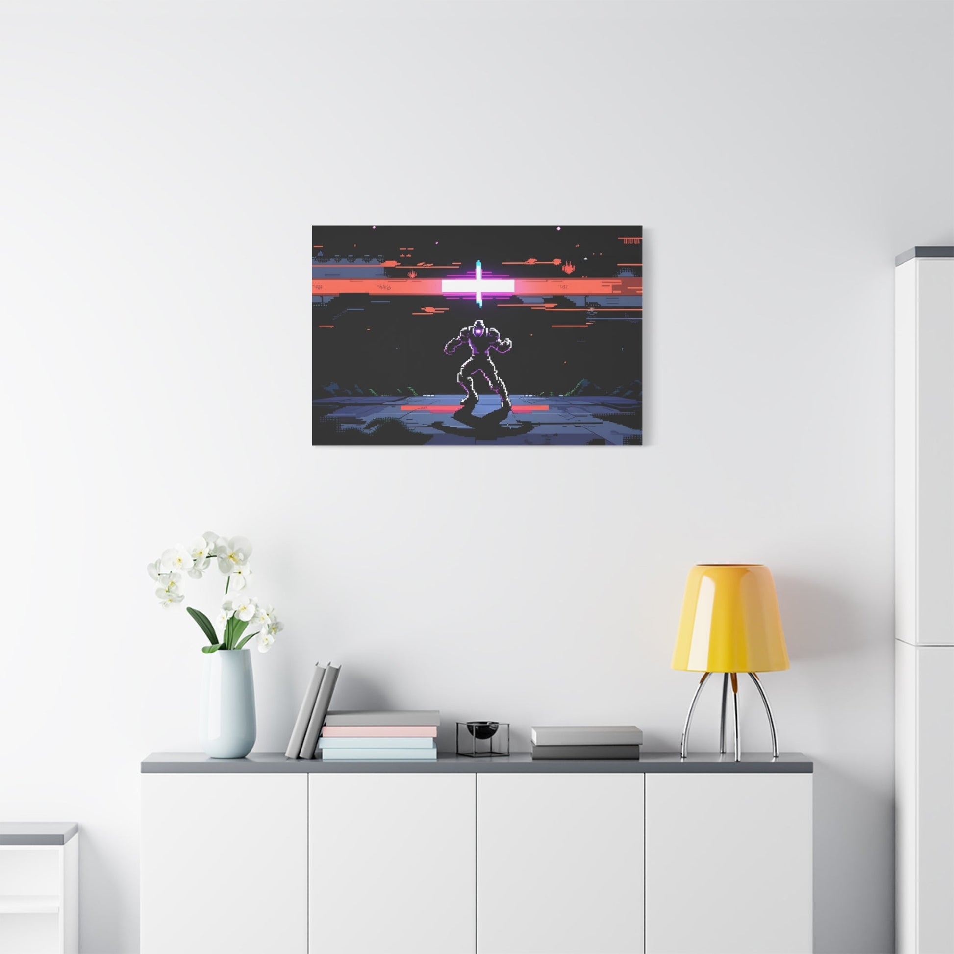 Pixel Series | Neon Standoff Canvas Wall Art - NEONPADS - Canvas