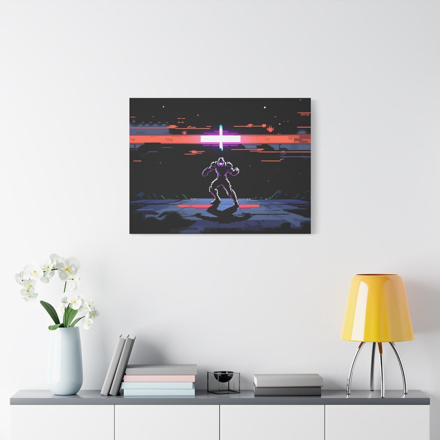 Pixel Series | Neon Standoff Canvas Wall Art - NEONPADS - Canvas