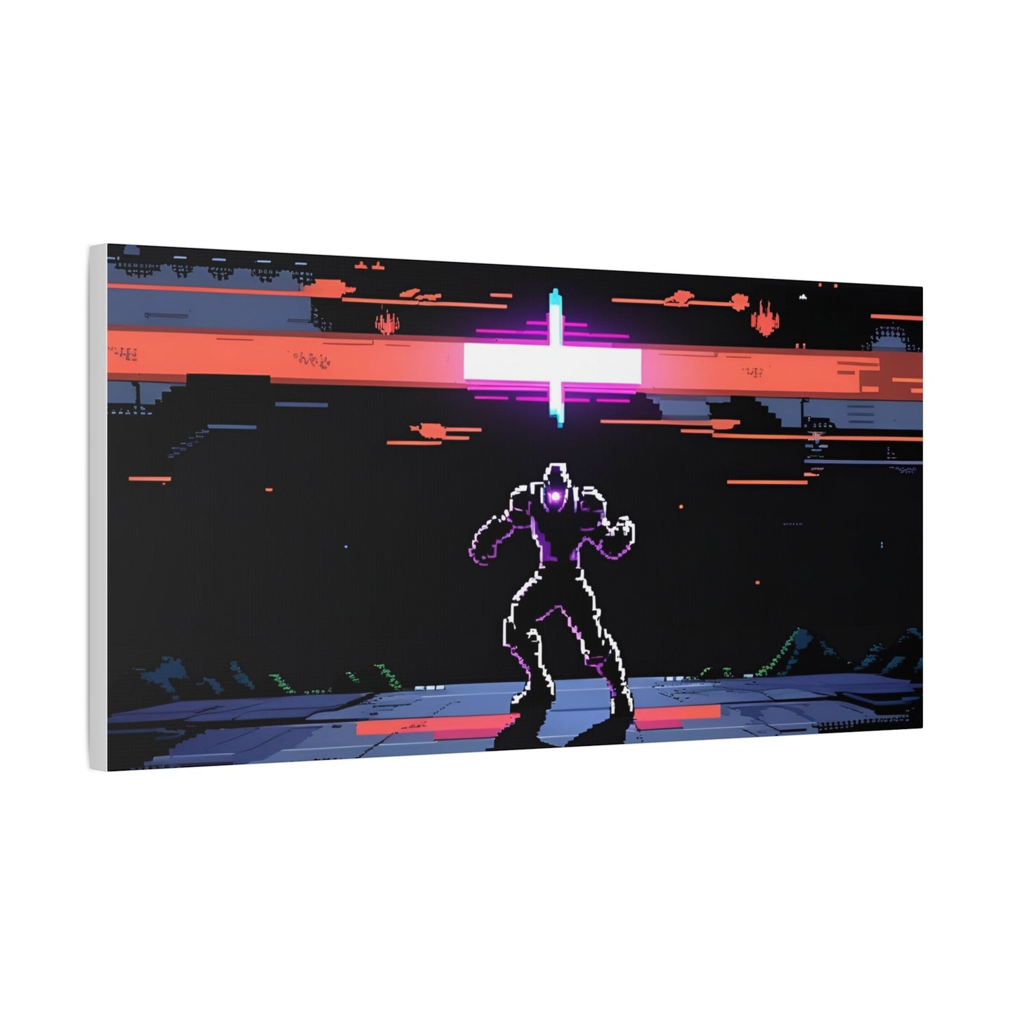 Pixel Series | Neon Standoff Canvas Wall Art - NEONPADS - Canvas
