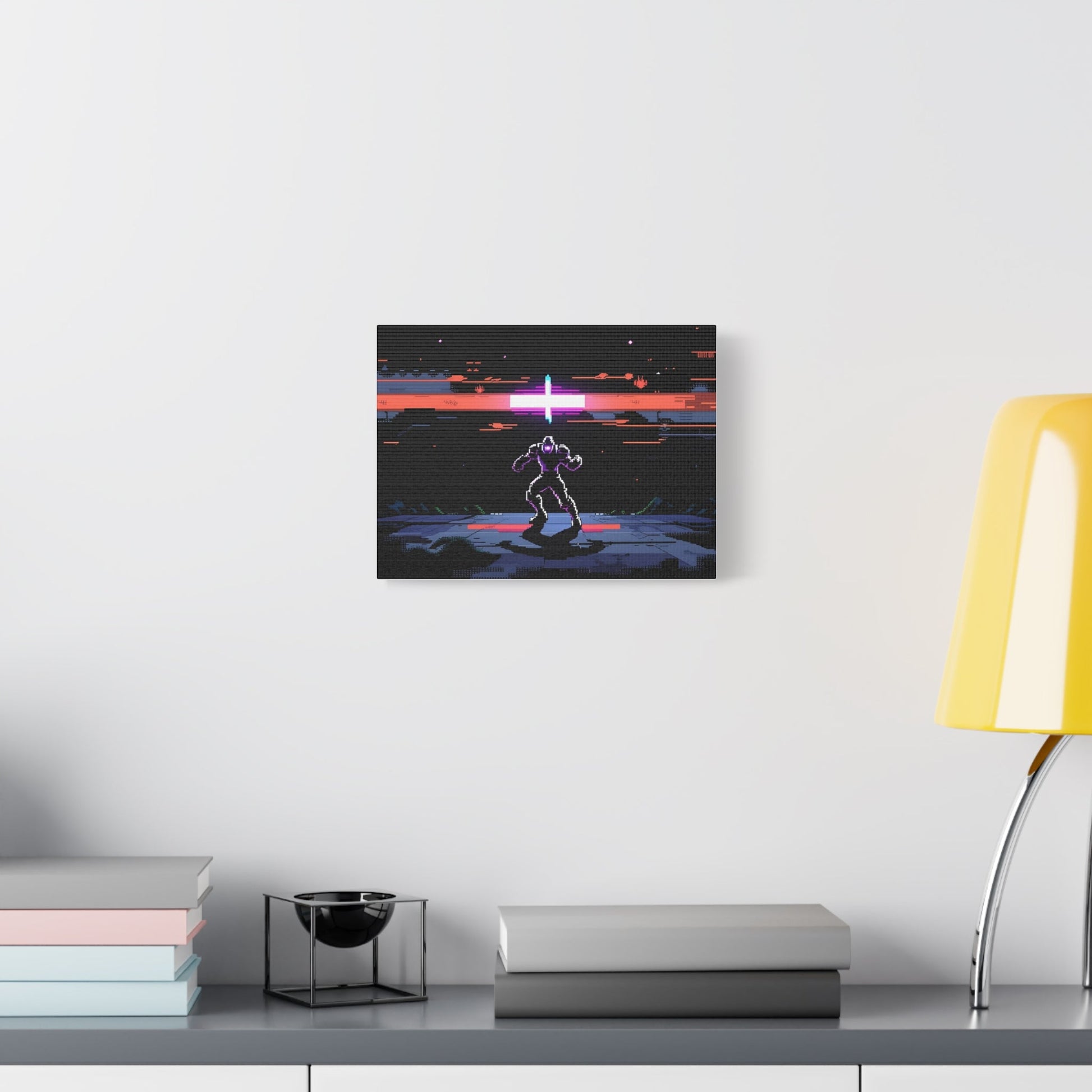 Pixel Series | Neon Standoff Canvas Wall Art - NEONPADS - Canvas