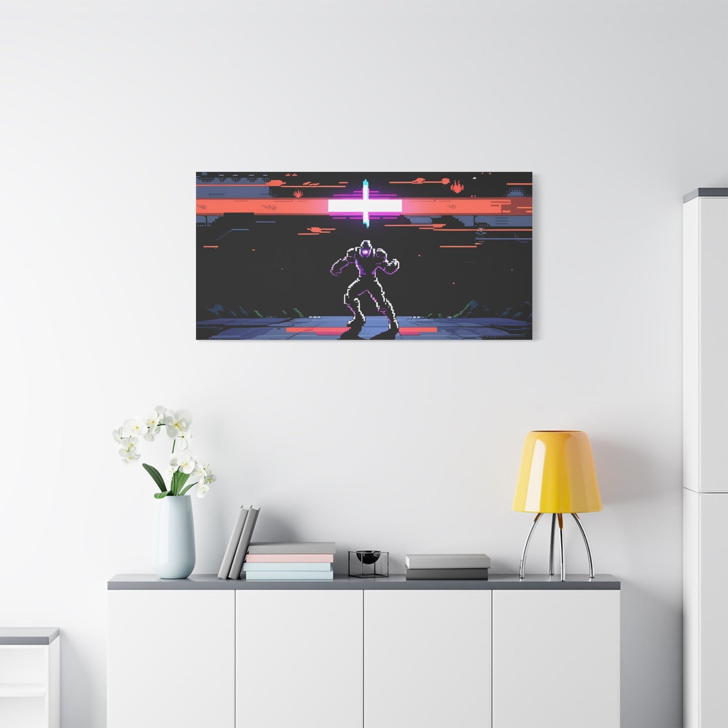 Pixel Series | Neon Standoff Canvas Wall Art - NEONPADS - Canvas