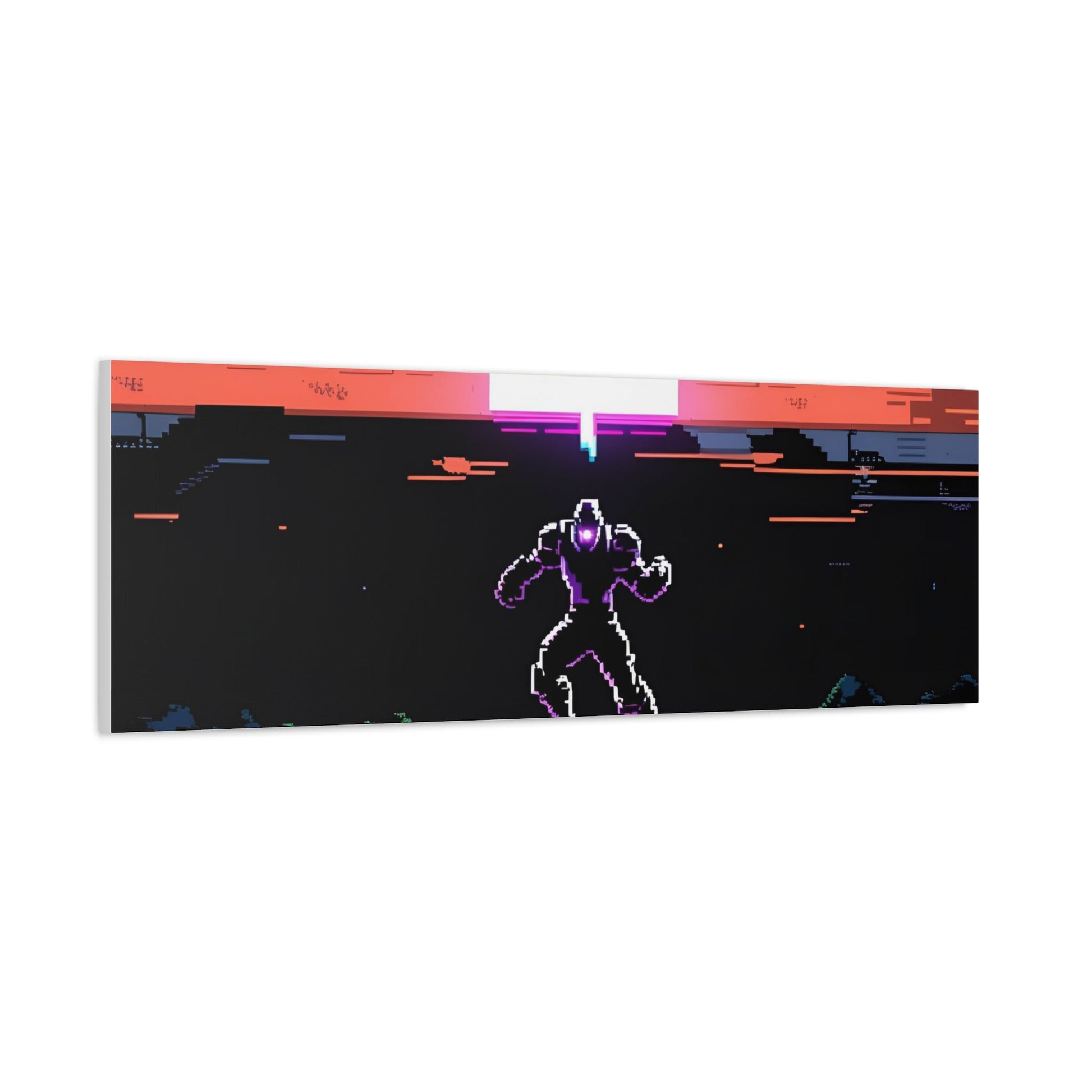 Pixel Series | Neon Standoff Canvas Wall Art - NEONPADS - Canvas