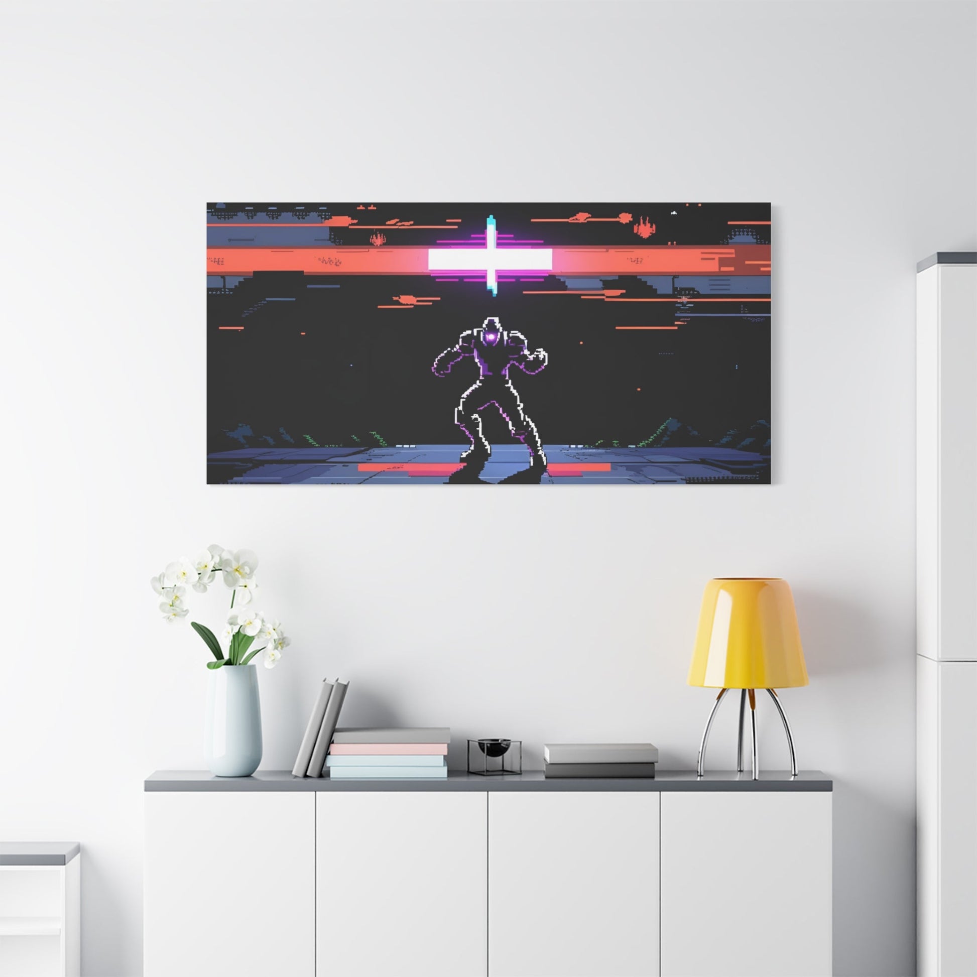 Pixel Series | Neon Standoff Canvas Wall Art - NEONPADS - Canvas