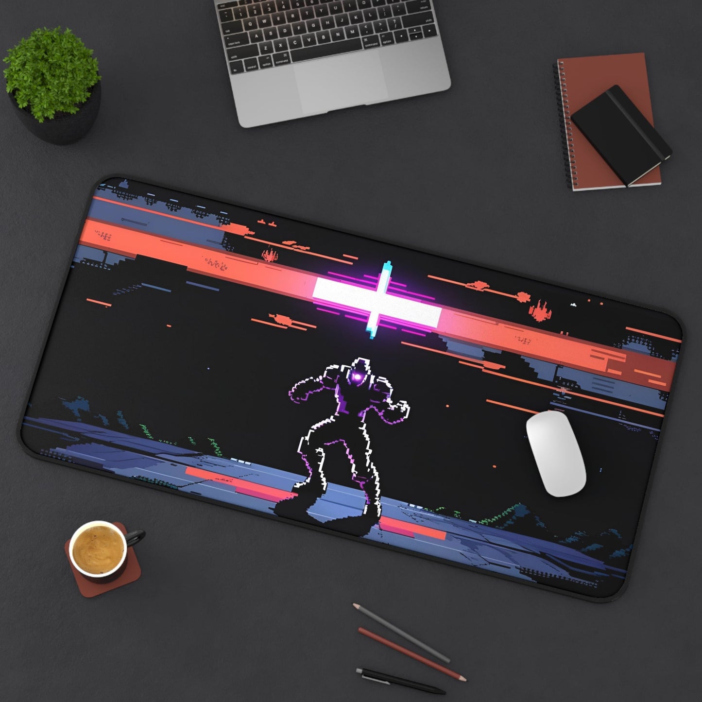 Pixel Series | Neon Standoff Desk Mat - NEONPADS - Home Decor