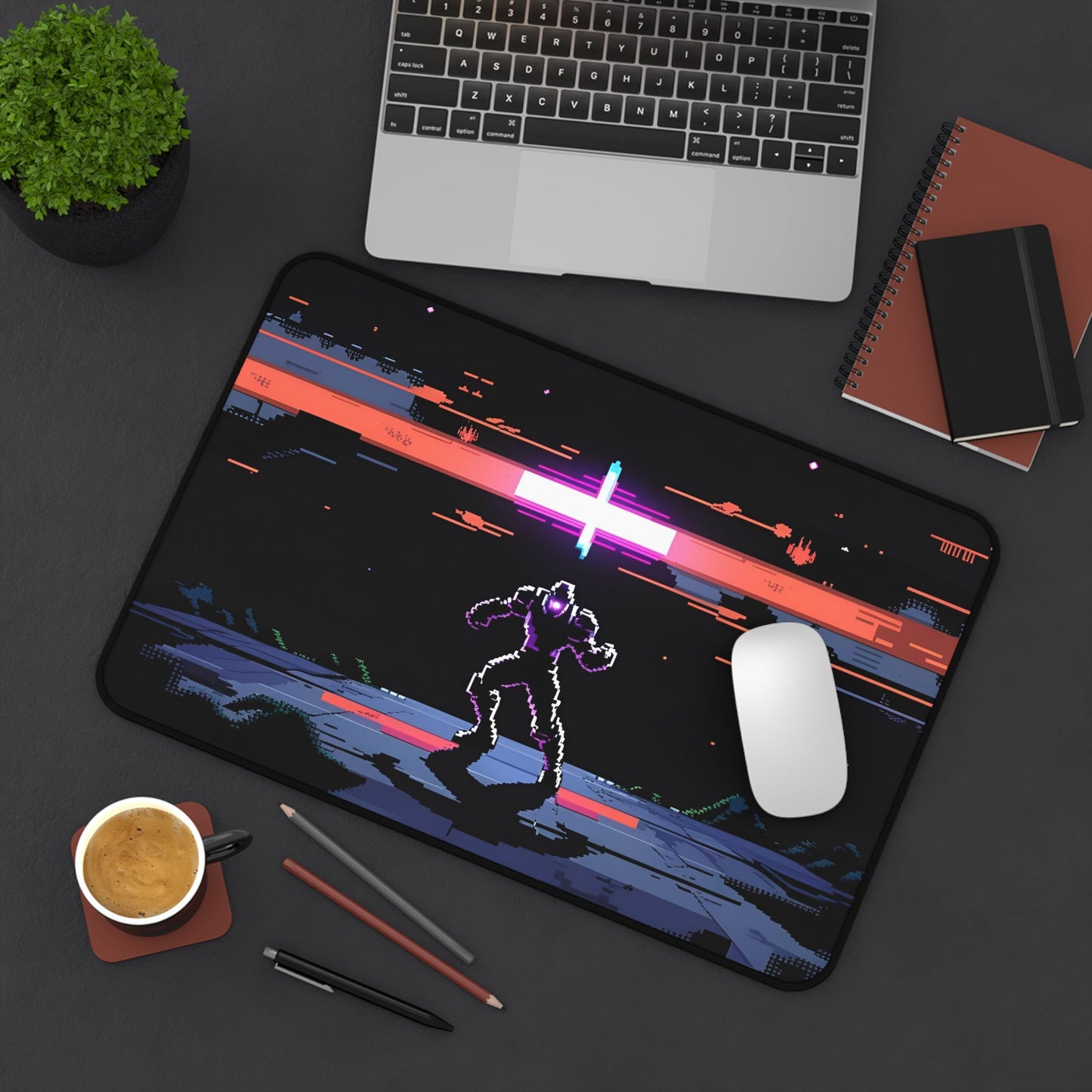Pixel Series | Neon Standoff Desk Mat - NEONPADS - Home Decor