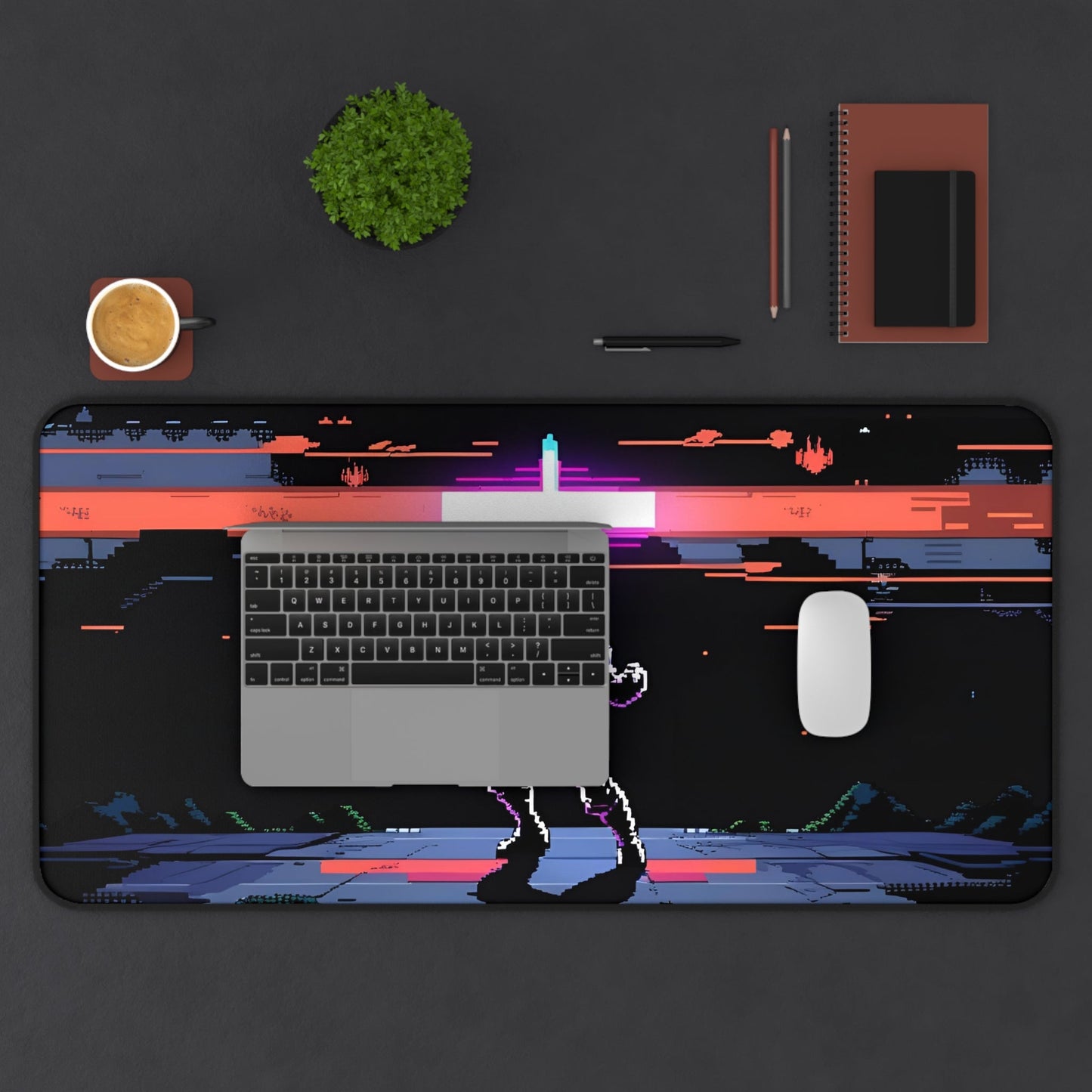 Pixel Series | Neon Standoff Desk Mat - NEONPADS - Home Decor