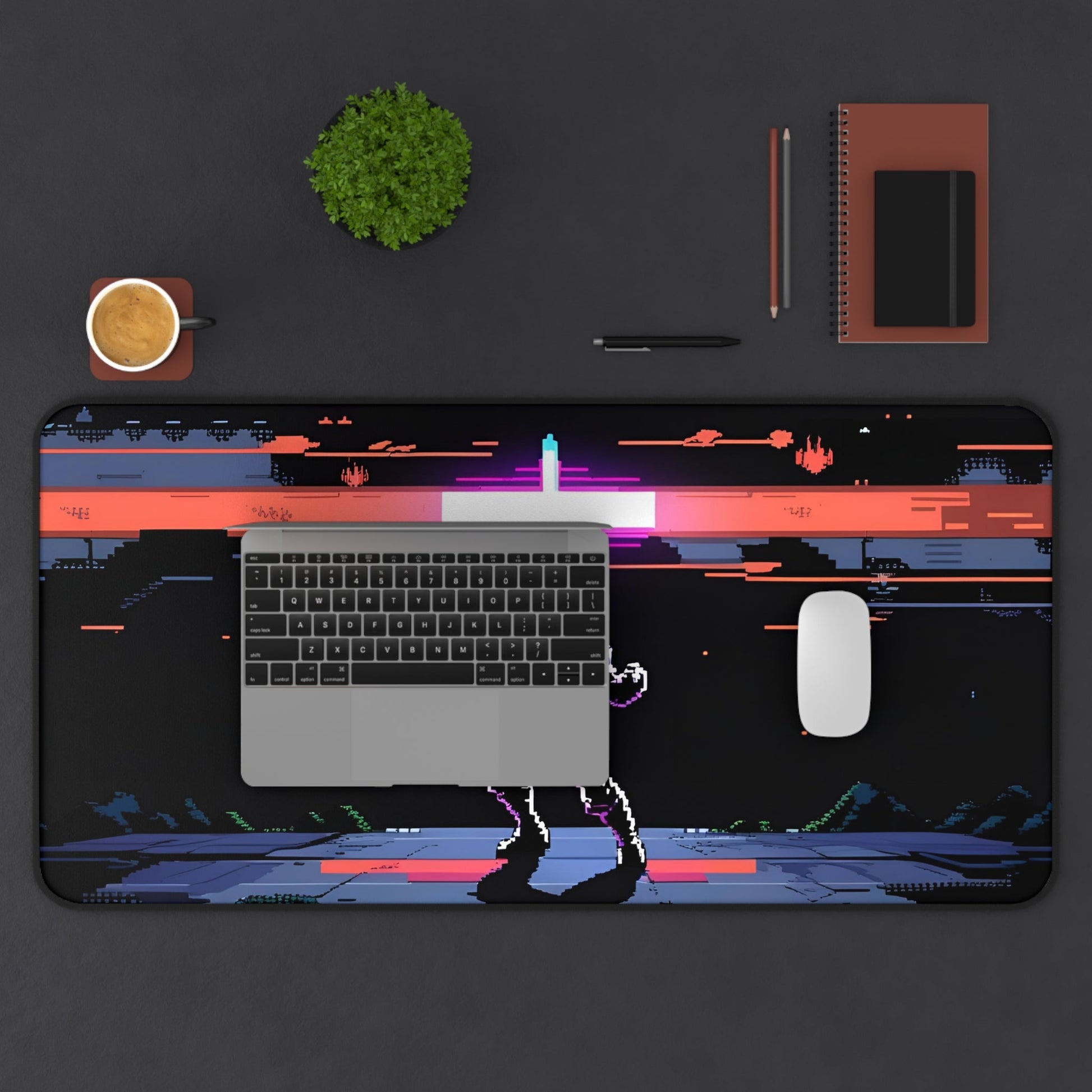 Pixel Series | Neon Standoff Desk Mat - NEONPADS - Home Decor